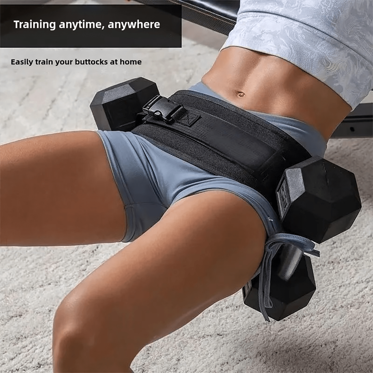 Sports Equipment Home - Glute Bridge Resistance Band, Dumbbell Glute
