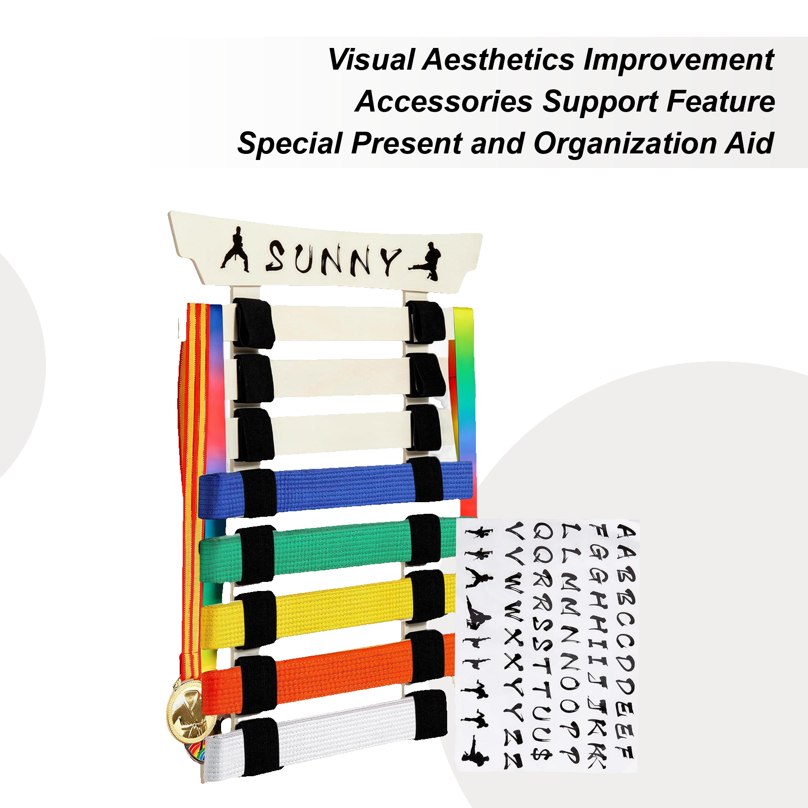 Sports Equipment Rack - Karate Belt Rack Karate Belt Organizer