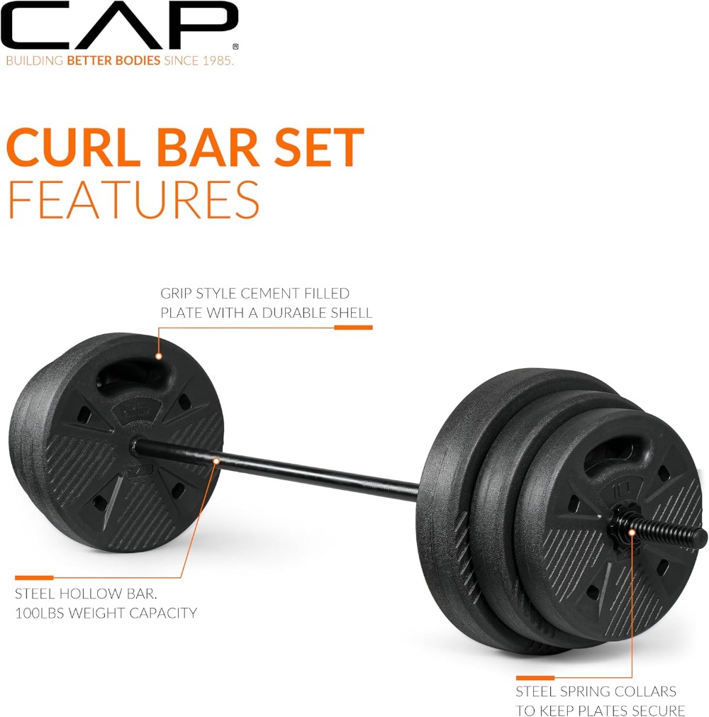 CAP Threaded Barbell Set with  – обзор и цена Sports Equipment Home
