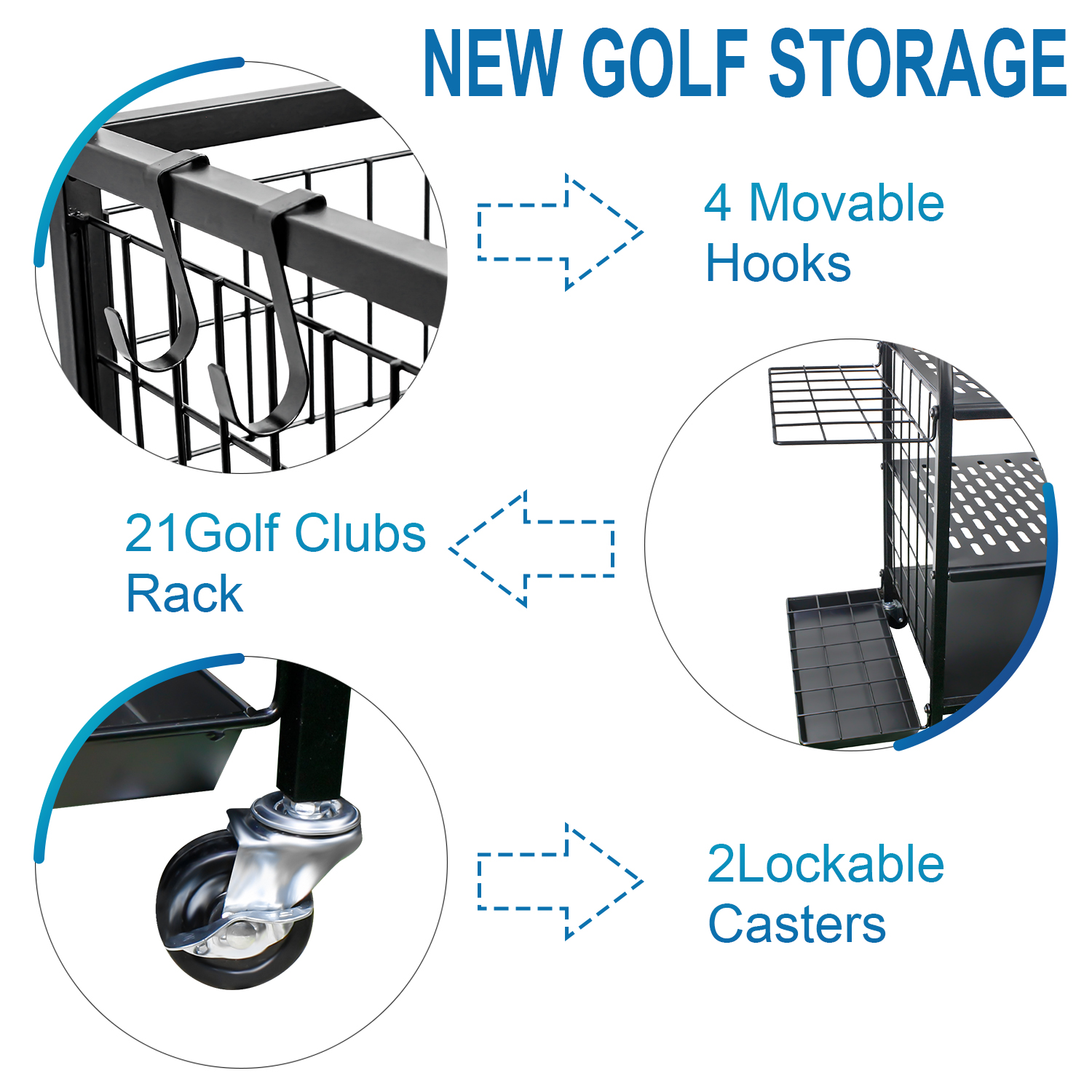 Golf Bag Storage Garage Organi – обзор и цена Sports Equipment Rack