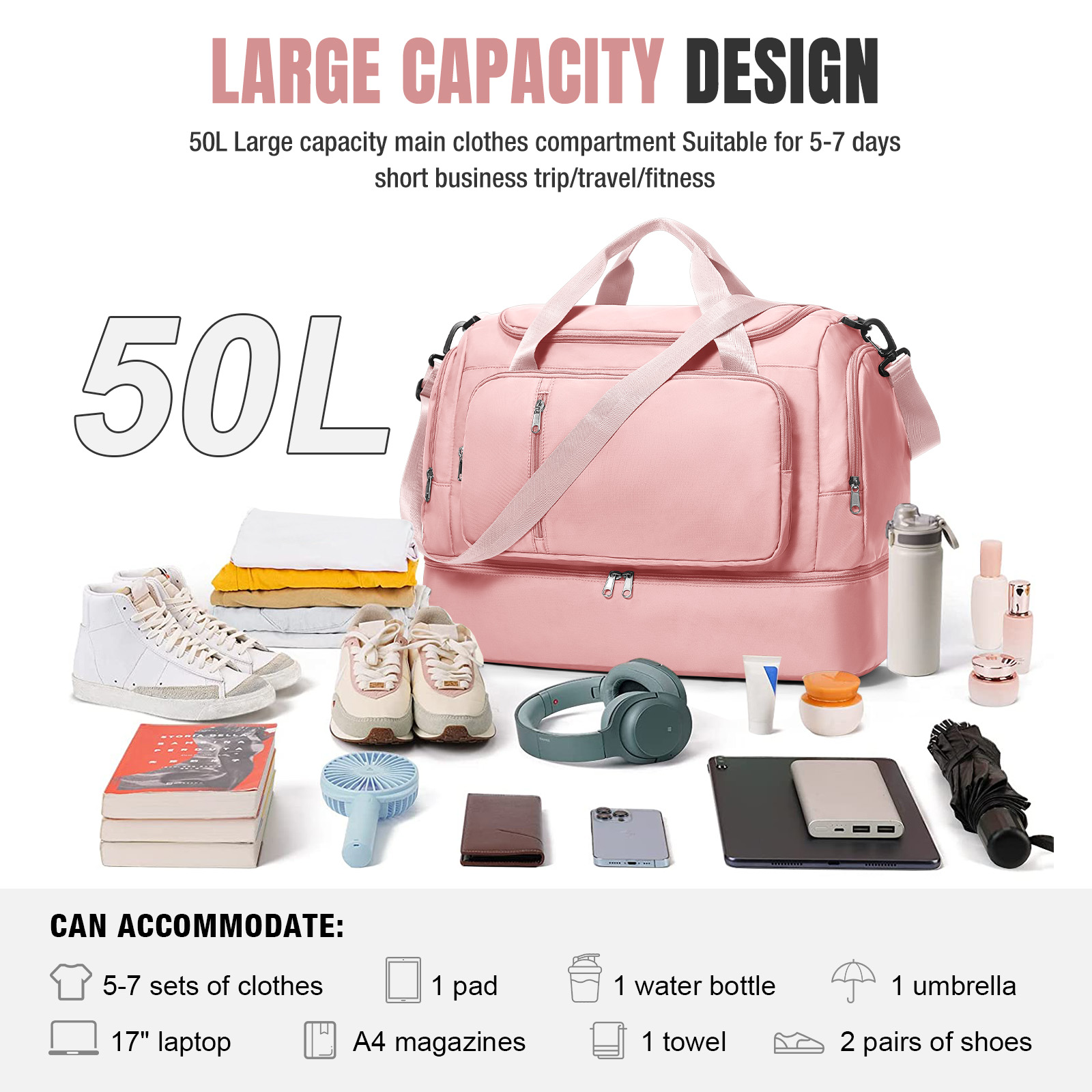 Travel Bag for  Women - Waterp – обзор и цена Sports Equipment Storage